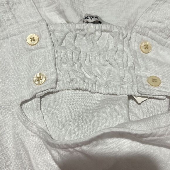 Madewell Square-Neck Mini Dress in 100% Linen in White NWT - Picture 12 of 14